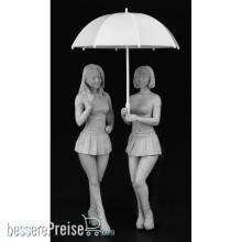 Hasegawa 629109 - 1/24 PADDOCK Girls Figure, 2 Stück