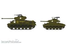 Hasegawa 630068 - 1/72 M4A3E Sherman & M24 Chaffee, 2 kits