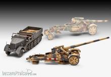 Revell 63371 - Model Set Sd.Kfz.9 Famo 21cm Mörser 18 or 17cm K Revell Modellbausatz mit Basiszubehör