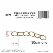 CMK 129-H1021 - 1/35 Coarse brass chain with rounded links - suitable for 1/35 scale