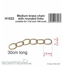 CMK 129-H1022 - 1/35 Medium brass chain with rounded links - suitable for 1/35 and 1/48 scale