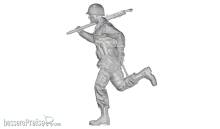 CMK 129-F35335 - US WW2 Soldier (101 Airborne) Running w.M2 Machine Gun over his Shoulder in 1:35