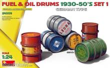 MiniArt 24009 - Fuel & Oil Drums 1930-50s Set 1 (German Type)