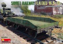 MiniArt 35303 - Soviet Railway Flatbed 16,5-18 t