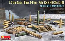 MiniArt 35375 - 7.5 cm Sprgr., Nbgr. & Pzgr. Patr. Kw.K.40 (Stu.K.40) Shells with Ammo Boxes