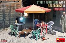 MiniArt 35647 - Street Furniture With Electronics & Umbrella