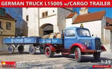 MiniArt 38023 - German Truck L1500S W/Cargo Trailer
