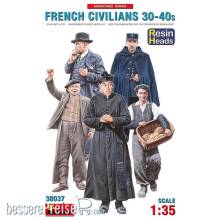 MiniArt 38037 - French Civilians 30-40s. Resin Heads