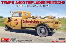 MiniArt 38045 - Tempo A400 Tieflader Pritsche 3-Wheel Beer Delivery Truck