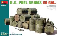 MiniArt 49001 - U.S. Fuel Drums 55 Gal.