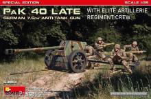 MiniArt 53013 - German 7.5cm PaK 40 Late w/Elite Artillerie Regiment Crew. Special Edition