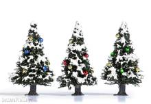 Busch 6464 - 3 Verschneite Weihnachtsbäume
