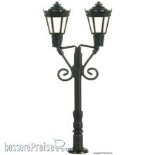 Viessmann 6473 - N Parklaterne zweiflammig, schwarz, LED warmweiß