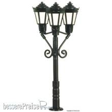 Viessmann 6477 - N Parklaterne dreiflammig, schwarz, LED warmweiß