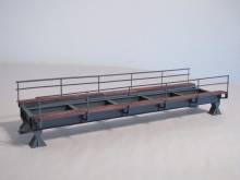 Hack Brücken 65050 - Spur 1 Blechträgerbrücke 48cm, mit Laufstegen aus Holz - Typ T1-48
