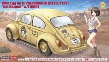 Hasegawa 652288 - 1/24 Wild Egg Girls, VW Käfer mit Figur Rei Hazumi