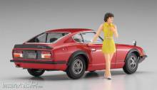 Hasegawa 652339 - 1/24 Nissan Fairlady 240ZG mit 70er Jahre Frauen-Figur