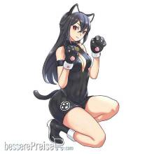 Hasegawa 652354 - 1/12 Egg girls Collection No. 37, Haku Rinpha, Black Cat