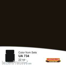 Lifecolor NUA734 - Worn Black 22 ml