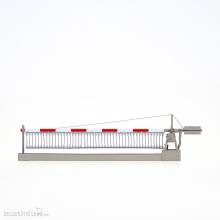 Thiel 660 - Bahnschranke mit Behang - analog, 2-er Set