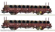 Roco 6600119 - 2-tlg. Set: Schwenkrungenwagen,SNCF