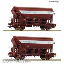 Roco 6600124 - 2-tlg. Set: Schwenkdachwagen, DB