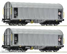 Roco 6600144 - 2-tlg. Set: Schiebeplanenwagen, CD