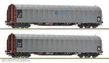 Roco 6600159 - 2-tlg. Set: Schiebeplanenwagen, CD Cargo