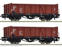 Roco 6600194 - 2-tlg. Set: Offene Güterwagen, DR