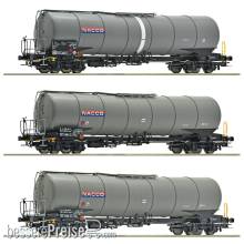 Roco 6600197 - 3-tlg. Set: Kesselwagen, NACCO