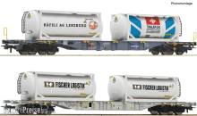 Roco 6600231 - 2-tlg. Set: Containertragwagen, SBB Cargo/VTG
