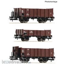 Roco 6600250 - 3-tlg. Set: Offene Güterwagen, ÖBB