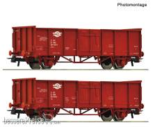 Roco 6600301 - 2-tlg. Set: Offene Güterwagen, MAV