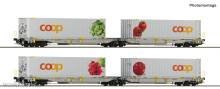 Roco 6600322 - 2-tlg. Set 1: Doppeltaschen-Gelenkwagen T2000, railCare