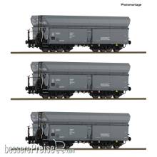Roco 6600324 - 3er Set Selbstentladewagen Wap PKP
