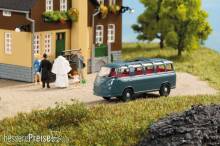Minicar 66018 - Goliath Express 1100 Luxusbus hellblaugrau Dach offen