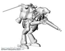 Hasegawa 664123 - 1/20 Space Type Humanoid, großer Hund