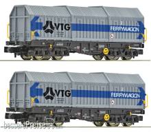 Fleischmann 6660080 - 2-tlg. Set: Teleskophaubenwagen, VTG