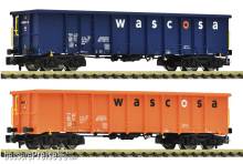 Fleischmann 6660140 - 2-tlg. Set: Offene Güterwagen, Wascosa