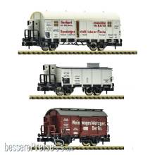 Fleischmann 6660148 - 3-tlg. Set: Gedeckte Güterwagen, DRB