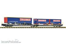 Fleischmann 6660151 - Doppeltaschen-Gelenkwagen T3000e, HUPAC