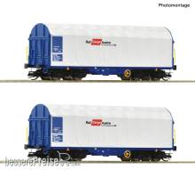 Roco 6680007 - 2-tlg. Set: Schiebeplanenwagen, ÖBB/RCW