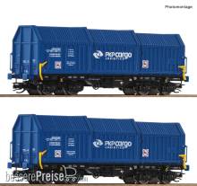 Roco 6680008 - 2-tlg. Set: Teleskophaubenwagen, PKP Cargo