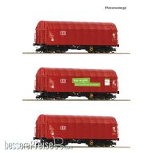 Roco 6680012 - 3-tlg. Set: Schiebeplanenwagen, DB AG