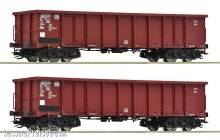 Roco 6680016 - 2-tlg. Set: Offene Güterwagen, DB