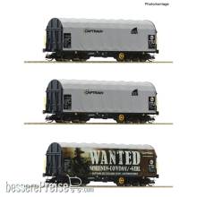 Roco 6680023 - 3-tlg. Set: Schiebeplanenwagen, Captrain