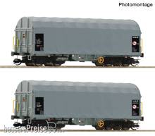 Roco 6680025 - 2-tlg. Set: Schiebeplanenwagen, CD Cargo