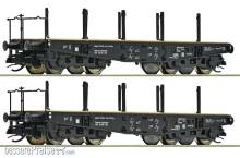 Roco 6680034 - 2-tlg. Set: Schwerlast-Flachwagen, DRG
