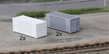 Igra Model 66818211 - 4-tlg set - 2 weiß und 2 grau Container