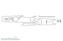 Hasegawa 672171 - 1/700 IJN Asashio Klasse, Bemalungsschablone f.Linoleum-Deck
